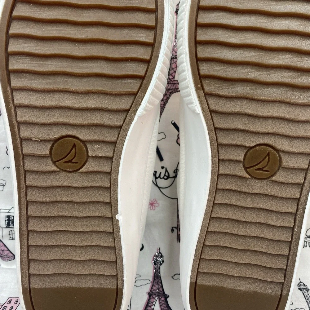 Sperry Seabed Casual Slip-On Shoes, White Canvas, Women's 8.5 NEW Without Box.